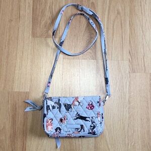 Vera Bradley RFID crossbody wallet purse- Dog print